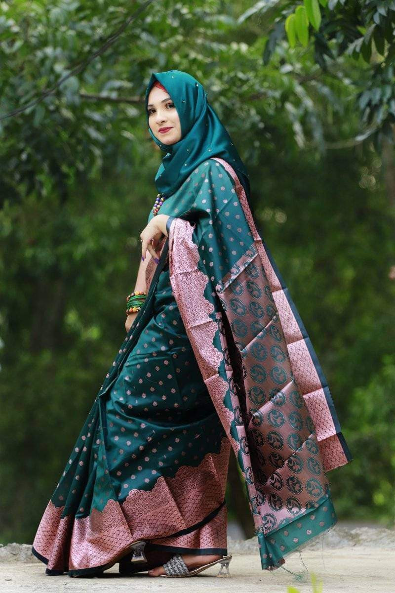 Soft Silk Katan Saree Without Blouse Piece