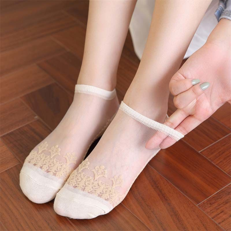 Multicolor Breathable transparent lace socks